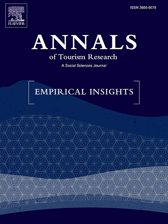 Go to journal home page - Annals of Tourism Research Empirical Insights